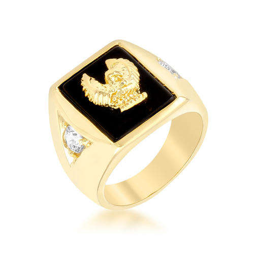 Golden Eagle Zirconia Men's Ring  *USA IMPORT*